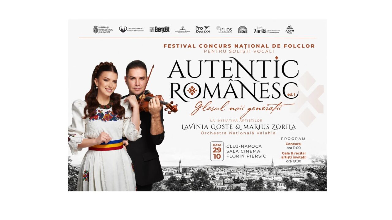 Se caută noile voci ale folclorului românesc. Lavinia Goste și Marius Zorilă vă invită la Festivalul-Concurs Național „AUTENTIC ROMÂNESC”
